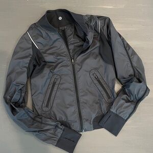 Lululemon Bomber Jacket Black Reversible Size 2 XS